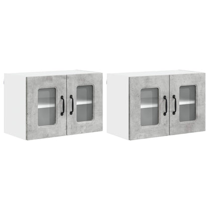 vidaXL Dishwasher Panel Kalmar 2 pcs Concrete Grey 60 x 31 x 40 cm