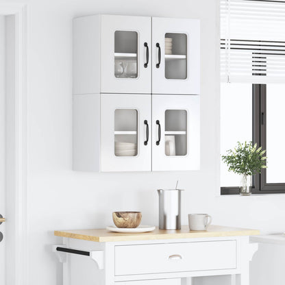 vidaXL Dishwasher Panel Kalmar 2 pcs High Gloss White 60 x 31 x 40 cm