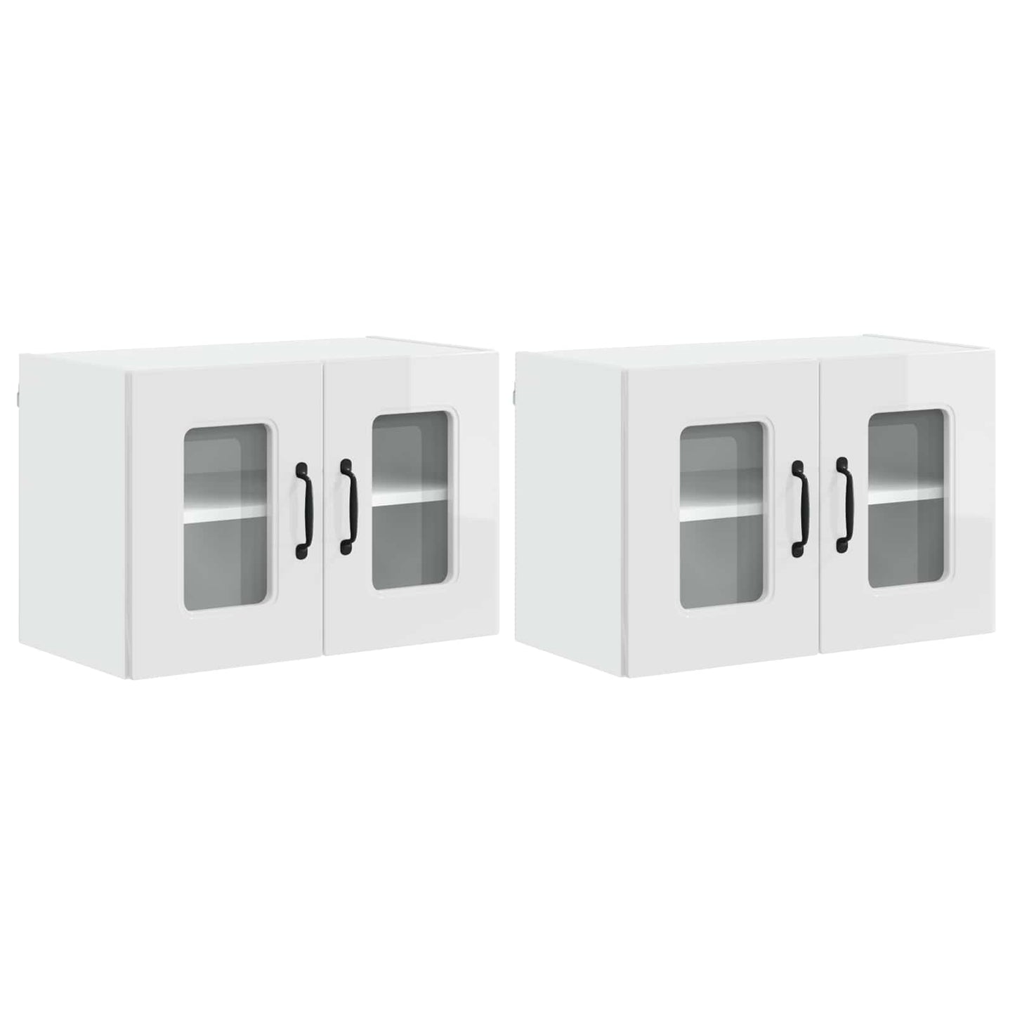 vidaXL Dishwasher Panel Kalmar 2 pcs High Gloss White 60 x 31 x 40 cm
