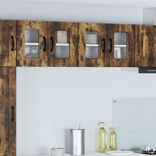 vidaXL Dishwasher Panel Kalmar Smoked Oak 60 x 31 x 40 cm