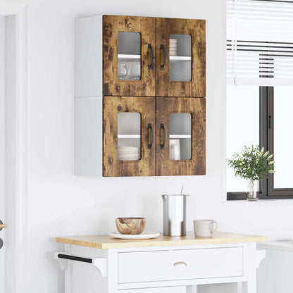vidaXL Dishwasher Panel Kalmar 2 pcs Smoked Oak 60 x 31 x 40 cm