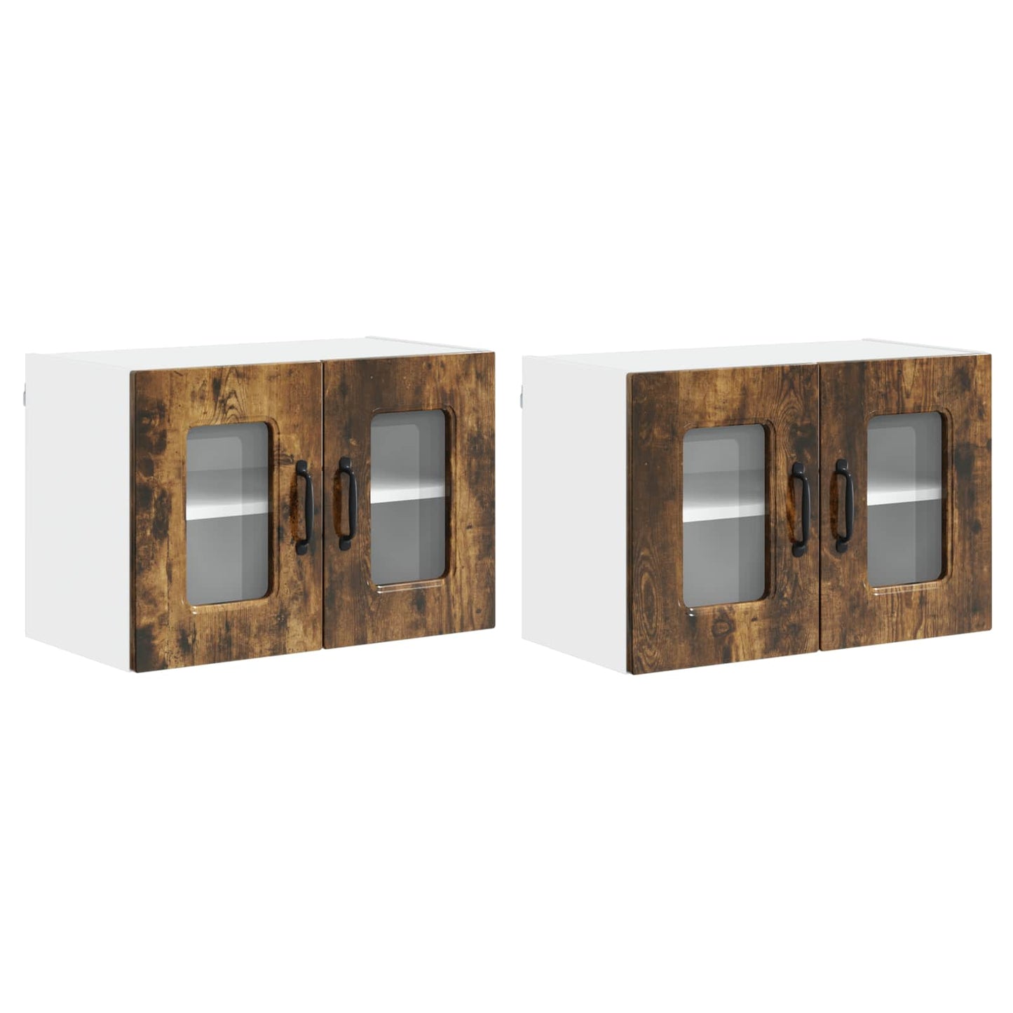 vidaXL Dishwasher Panel Kalmar 2 pcs Smoked Oak 60 x 31 x 40 cm