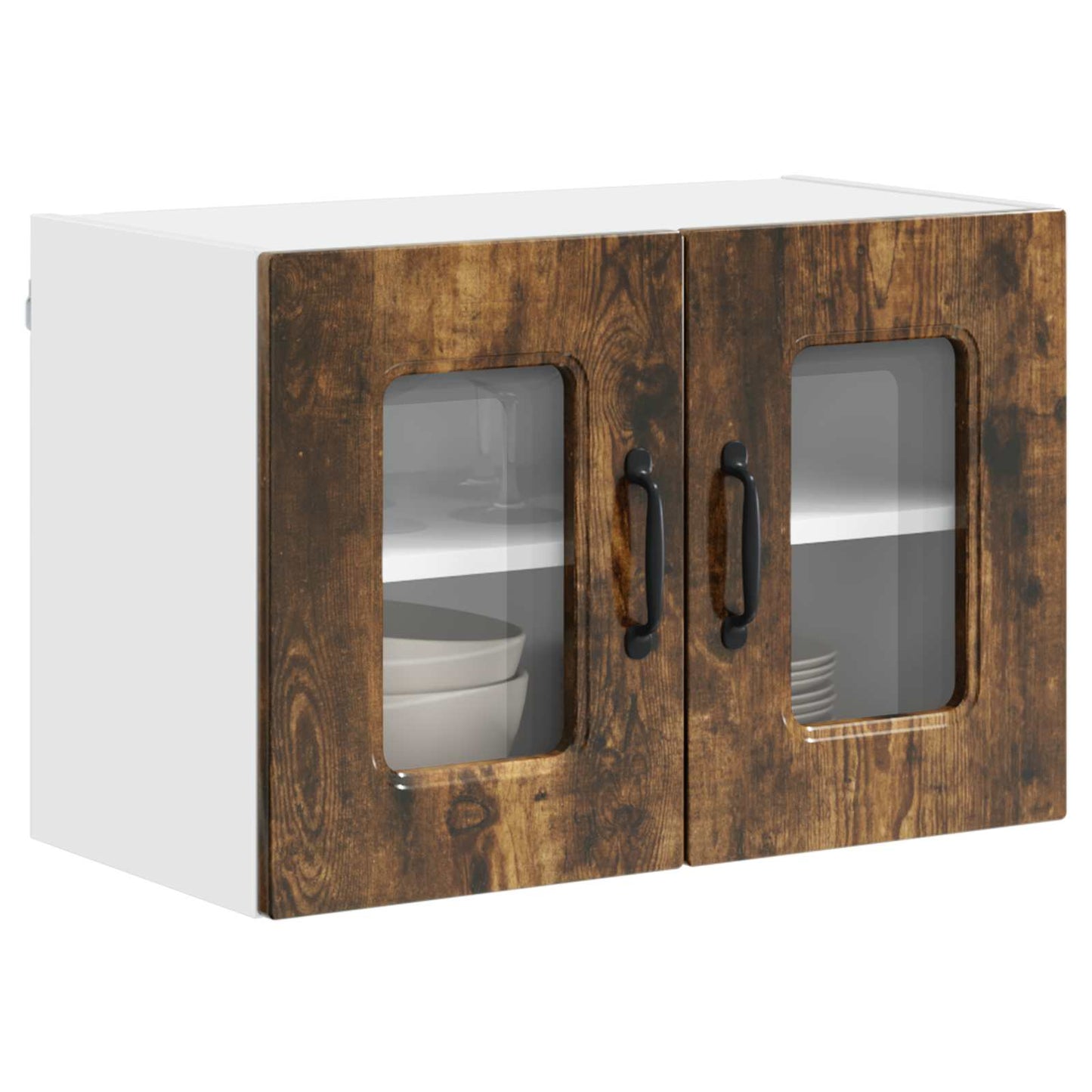 vidaXL Dishwasher Panel Kalmar 2 pcs Smoked Oak 60 x 31 x 40 cm