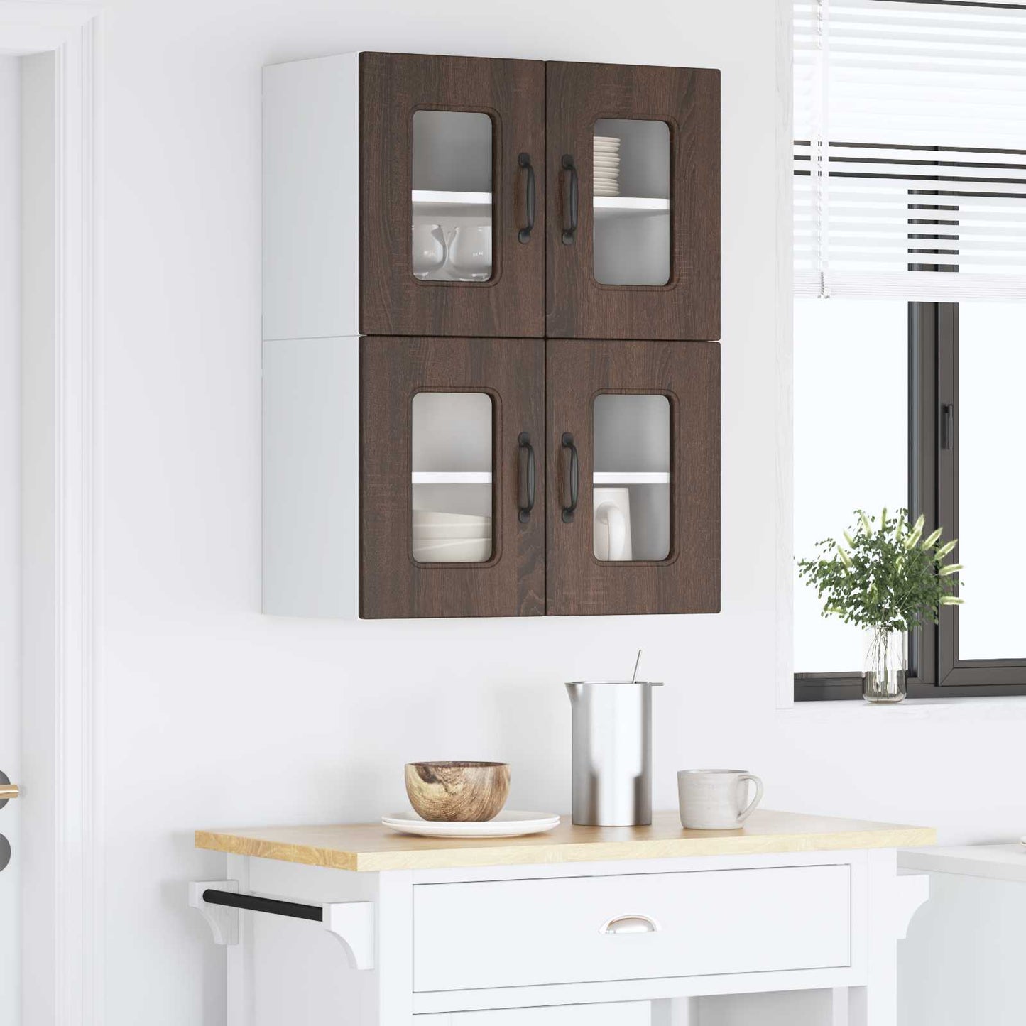 vidaXL Dishwasher Panel Kalmar 2 pcs Brown Oak 60 x 31 x 40 cm