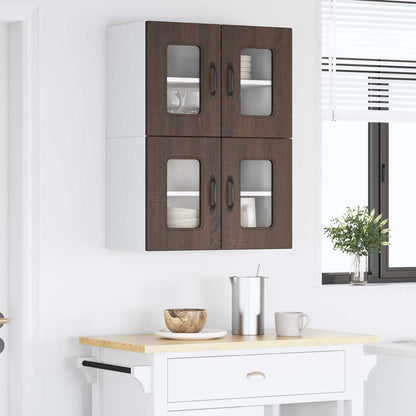vidaXL Dishwasher Panel Kalmar 2 pcs Brown Oak 60 x 31 x 40 cm