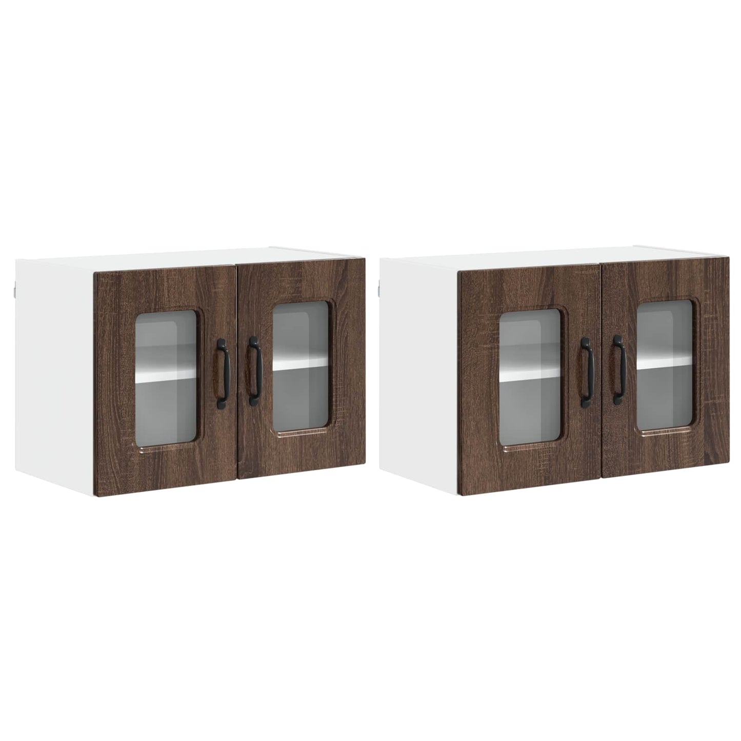 vidaXL Dishwasher Panel Kalmar 2 pcs Brown Oak 60 x 31 x 40 cm
