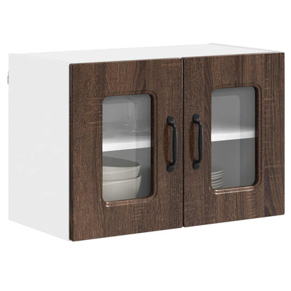 vidaXL Dishwasher Panel Kalmar 2 pcs Brown Oak 60 x 31 x 40 cm