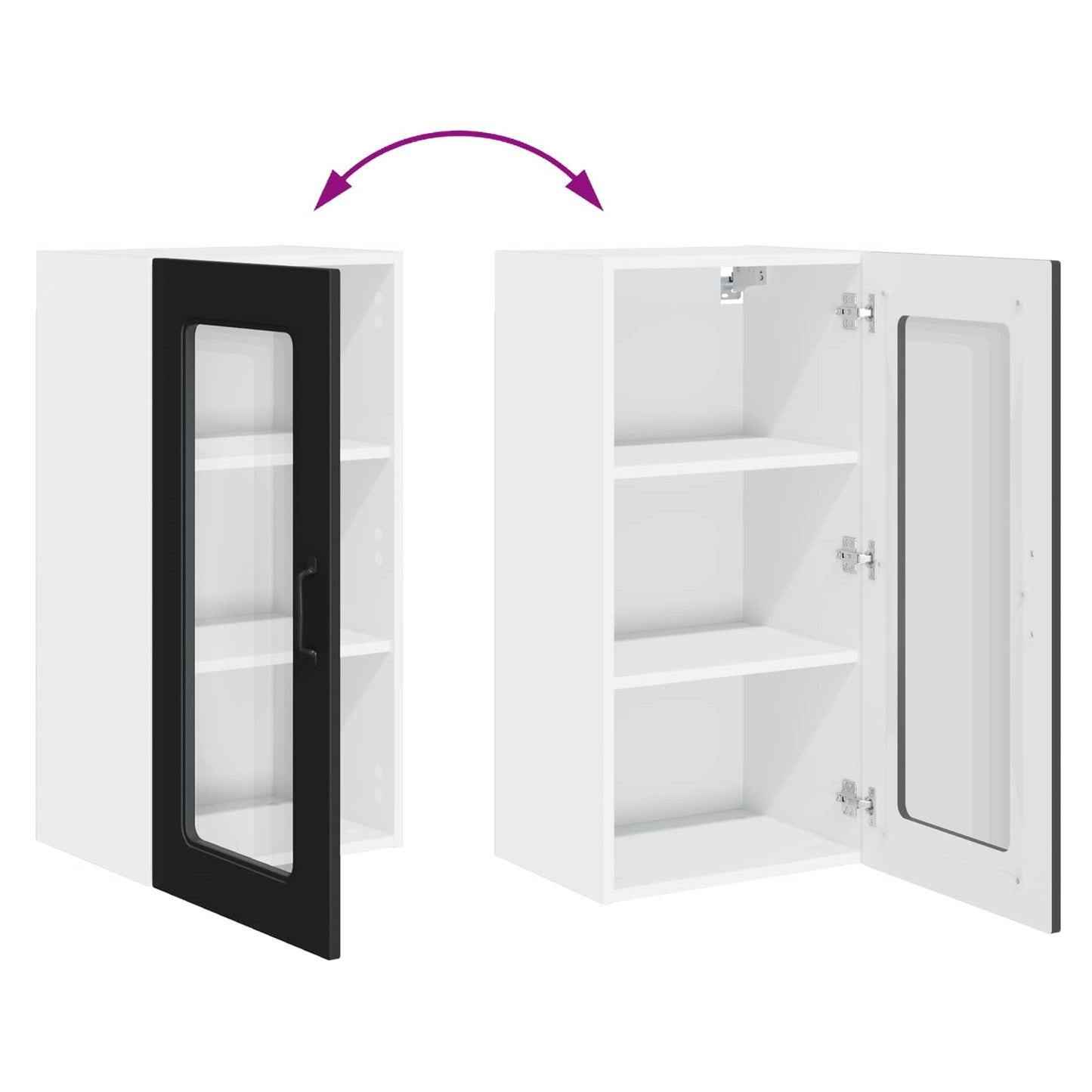 vidaXL Dishwasher Panel Kalmar Black 40 x 31 x 80 cm Engineered Wood