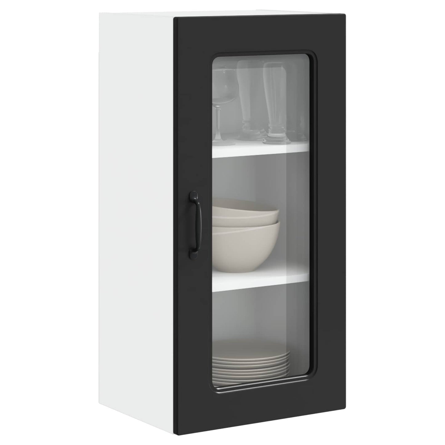 vidaXL Dishwasher Panel Kalmar 2 pcs Black 40 x 31 x 80 cm