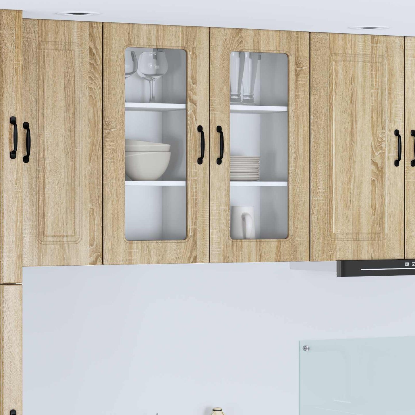 vidaXL Dishwasher Panel Kalmar 2 pcs Sonoma Oak 40 x 31 x 80 cm