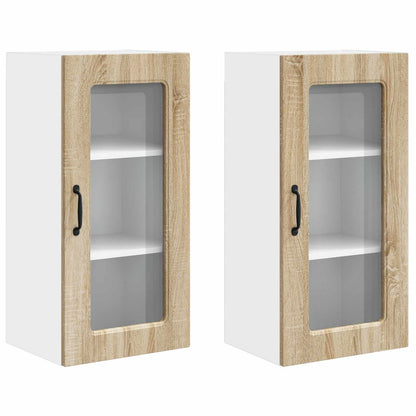 vidaXL Dishwasher Panel Kalmar 2 pcs Sonoma Oak 40 x 31 x 80 cm