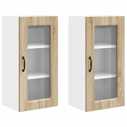 vidaXL Dishwasher Panel Kalmar 2 pcs Sonoma Oak 40 x 31 x 80 cm