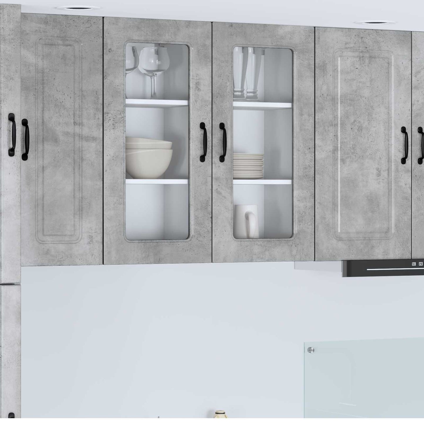 vidaXL Dishwasher Panel Kalmar Concrete Grey 40 x 31 x 80 cm