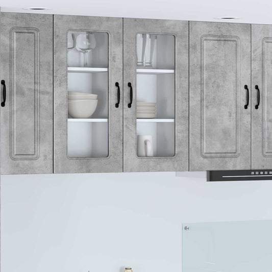 vidaXL Dishwasher Panel Kalmar 2 pcs Concrete Grey 40 x 31 x 80 cm