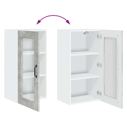 vidaXL Dishwasher Panel Kalmar 2 pcs Concrete Grey 40 x 31 x 80 cm