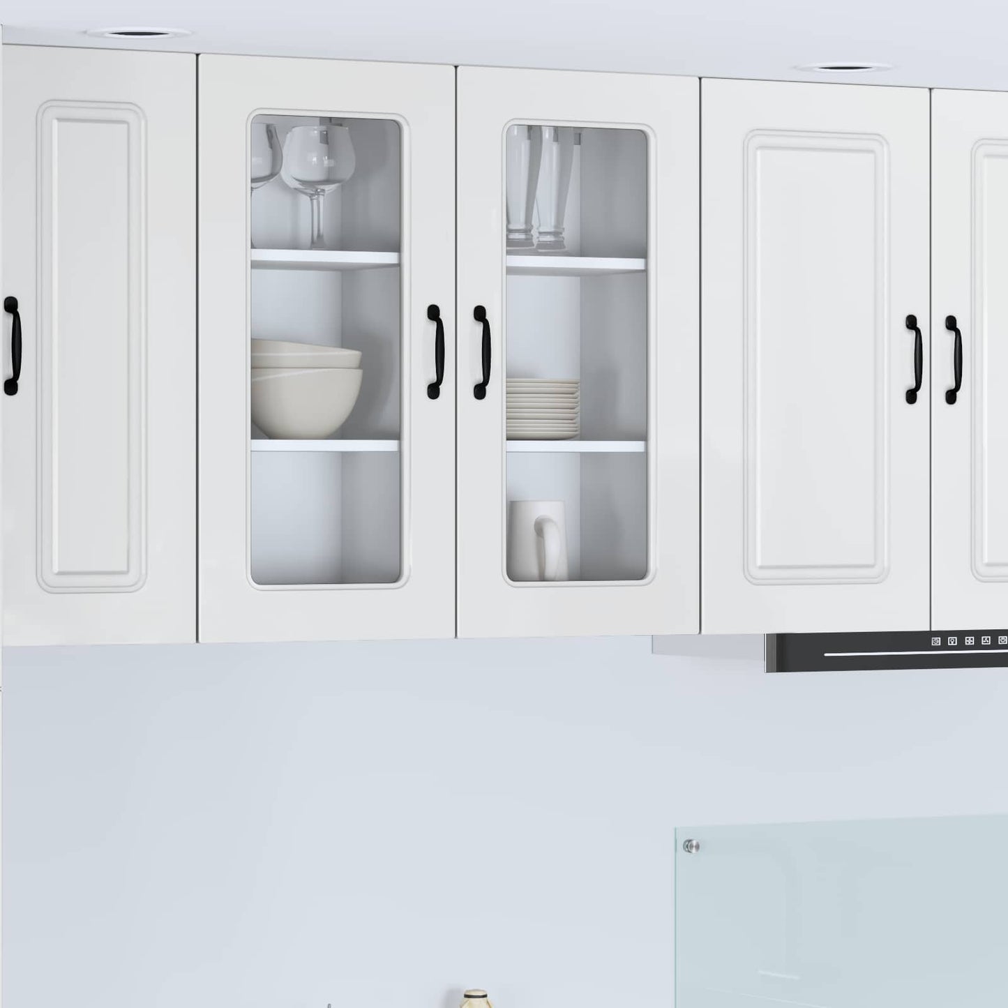 vidaXL Dishwasher Panel Kalmar High Gloss White 40 x 31 x 80 cm