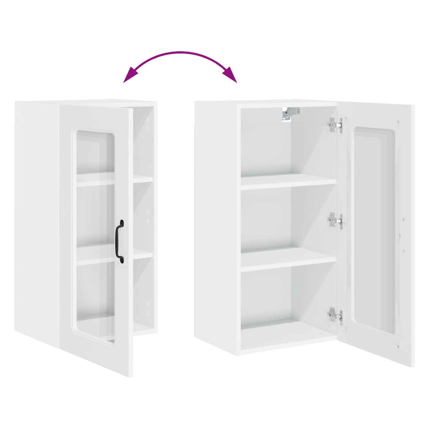 vidaXL Dishwasher Panel Kalmar High Gloss White 40 x 31 x 80 cm