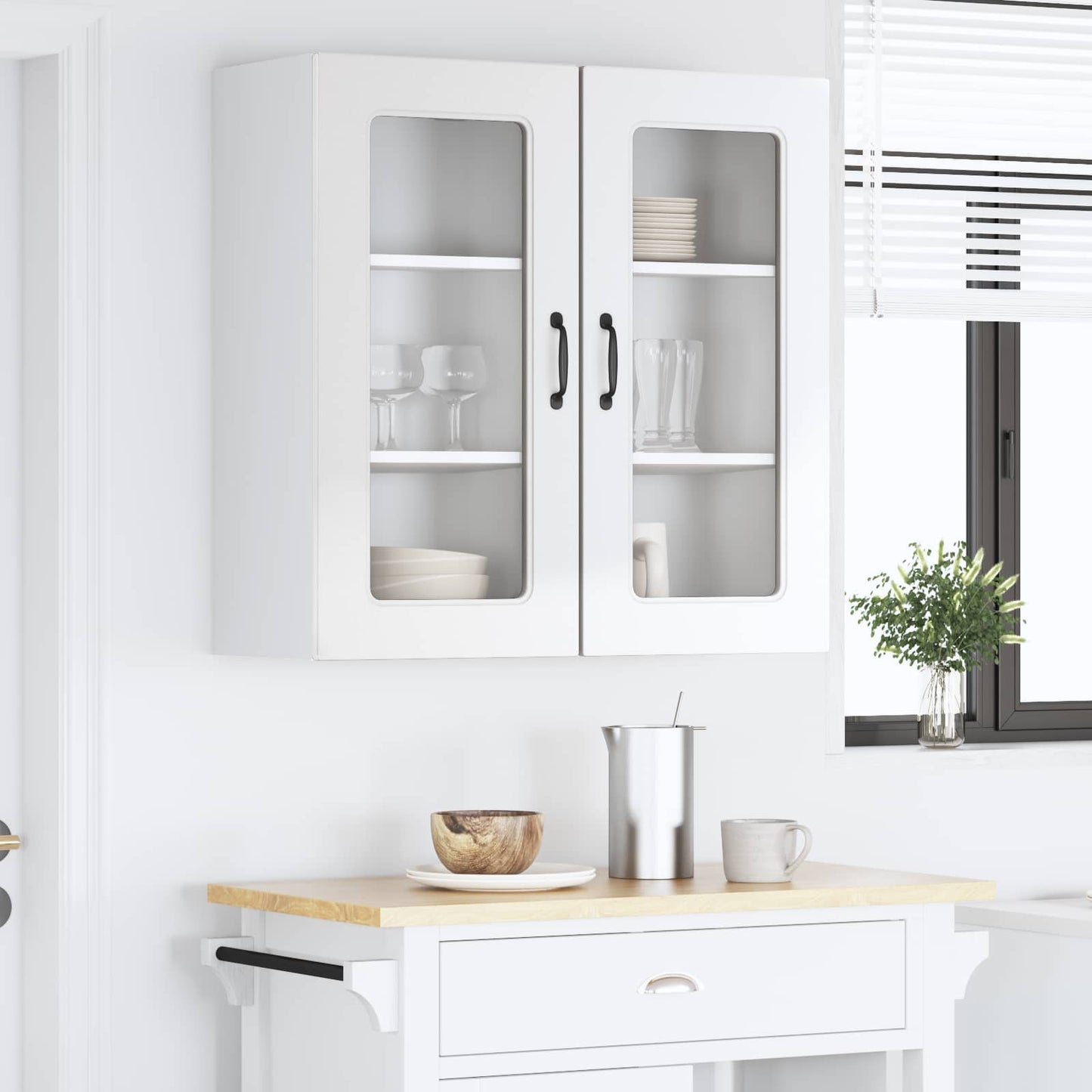 vidaXL Dishwasher Panel Kalmar 2 pcs High Gloss White 40 x 31 x 80 cm