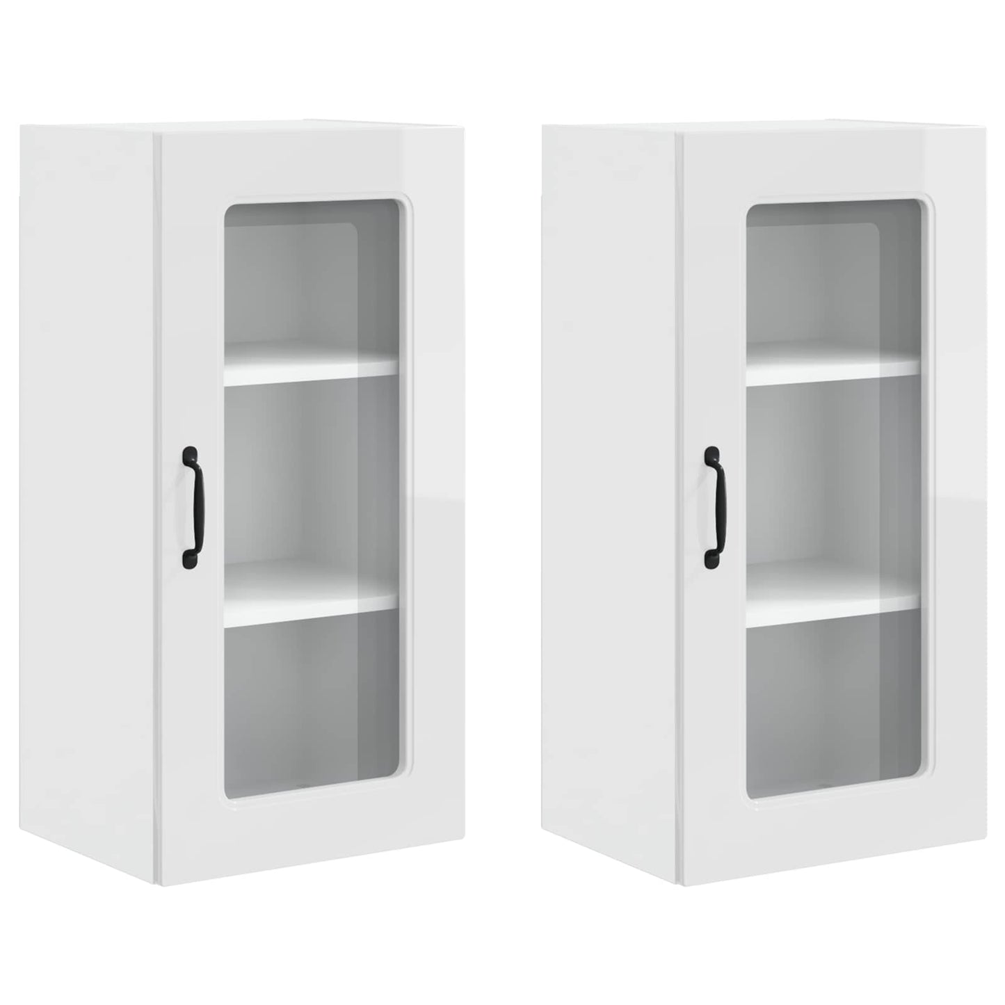 vidaXL Dishwasher Panel Kalmar 2 pcs High Gloss White 40 x 31 x 80 cm