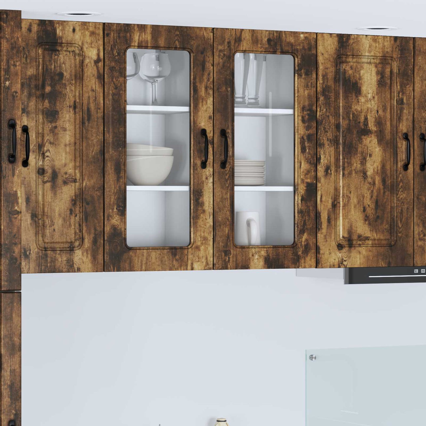 vidaXL Dishwasher Panel Kalmar Smoked Oak 40 x 31 x 80 cm