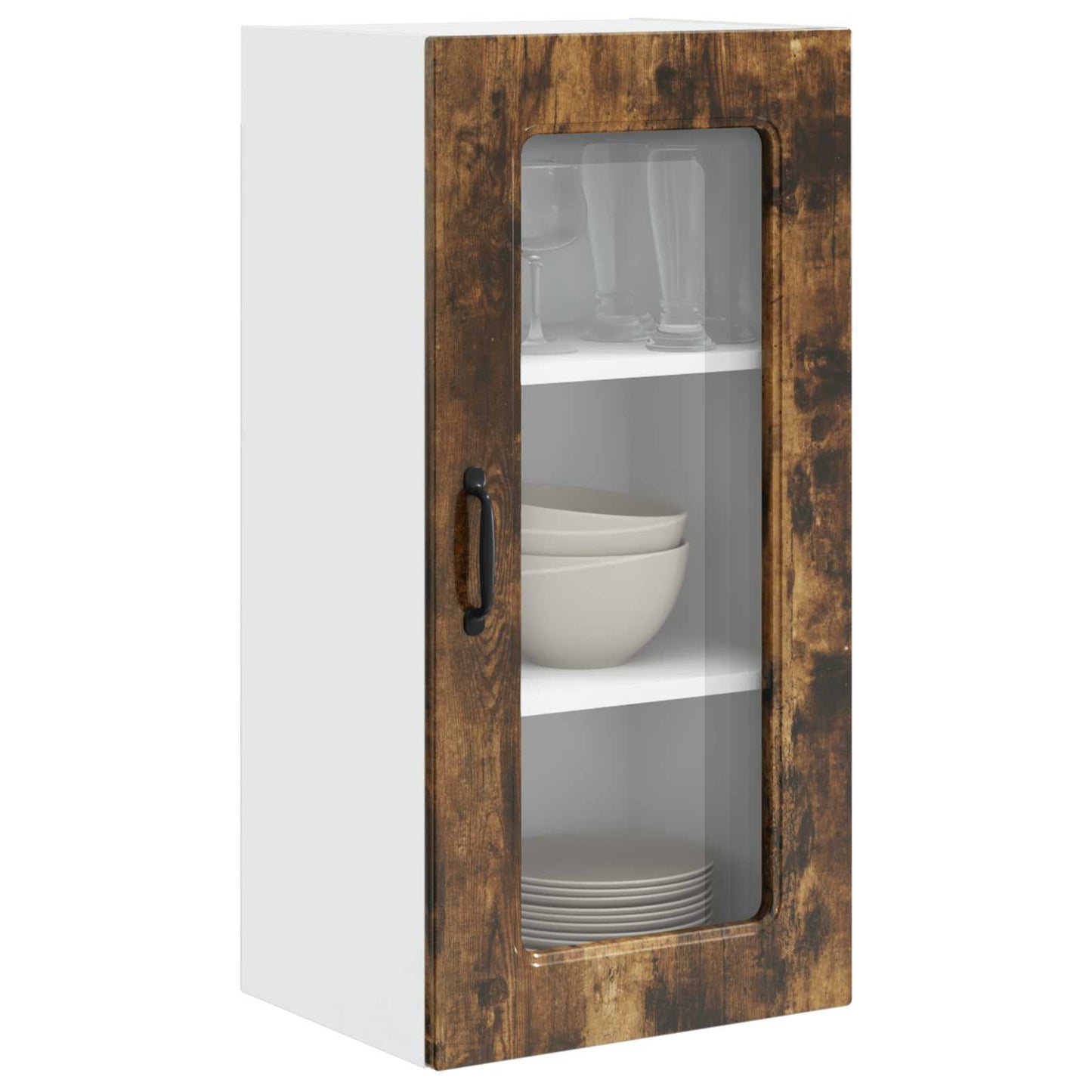 vidaXL Dishwasher Panel Kalmar Smoked Oak 40 x 31 x 80 cm
