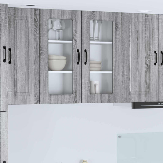vidaXL Dishwasher Panel Kalmar Grey Sonoma 40 x 31 x 80 cm