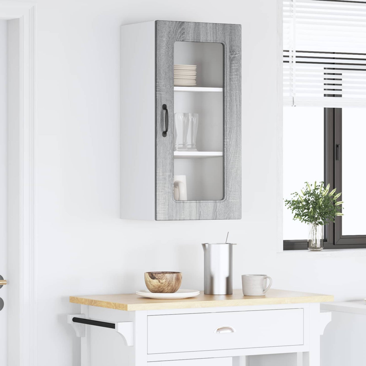 vidaXL Dishwasher Panel Kalmar Grey Sonoma 40 x 31 x 80 cm