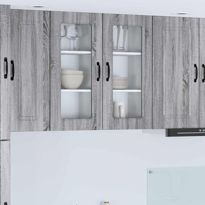 vidaXL Dishwasher Panel Kalmar 2 pcs Grey Sonoma 40 x 31 x 80 cm
