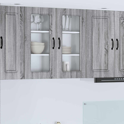 vidaXL Dishwasher Panel Kalmar 2 pcs Grey Sonoma 40 x 31 x 80 cm