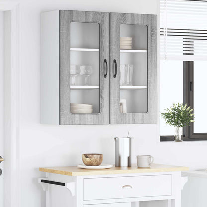 vidaXL Dishwasher Panel Kalmar 2 pcs Grey Sonoma 40 x 31 x 80 cm