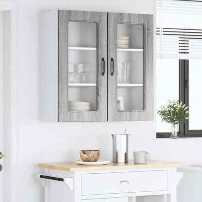 vidaXL Dishwasher Panel Kalmar 2 pcs Grey Sonoma 40 x 31 x 80 cm