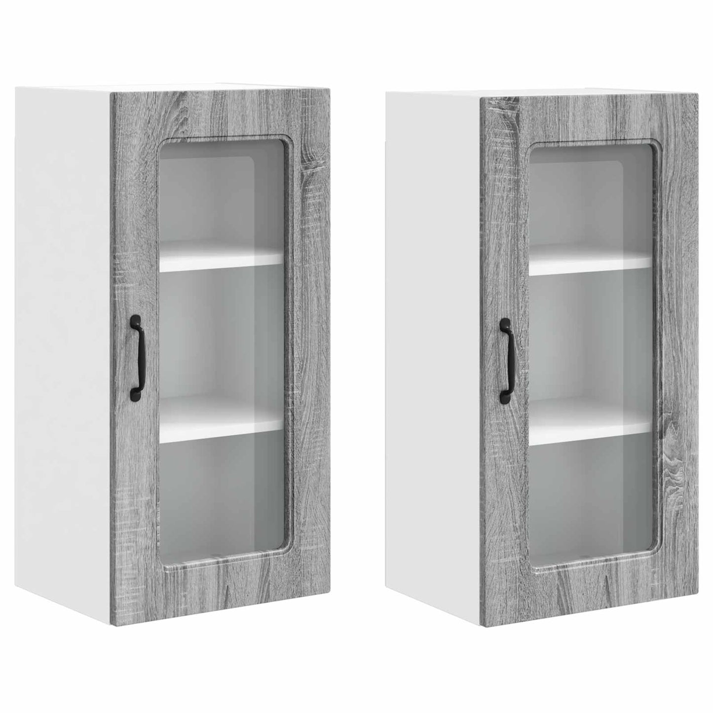 vidaXL Dishwasher Panel Kalmar 2 pcs Grey Sonoma 40 x 31 x 80 cm