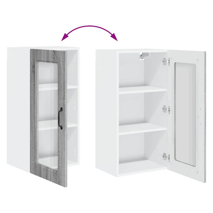 vidaXL Dishwasher Panel Kalmar 2 pcs Grey Sonoma 40 x 31 x 80 cm