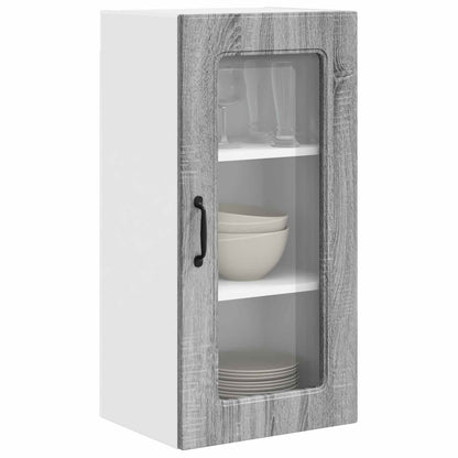 vidaXL Dishwasher Panel Kalmar 2 pcs Grey Sonoma 40 x 31 x 80 cm