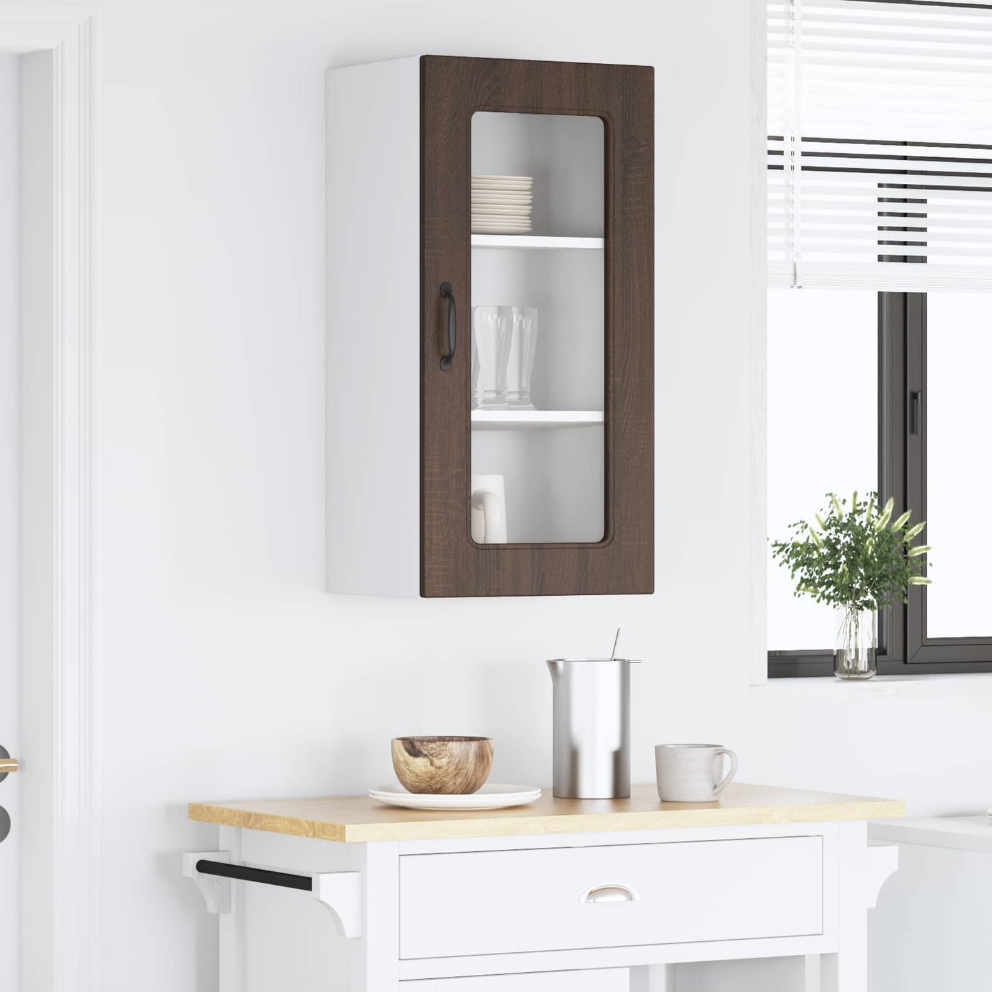 vidaXL Dishwasher Panel Kalmar Brown Oak 40 x 31 x 80 cm