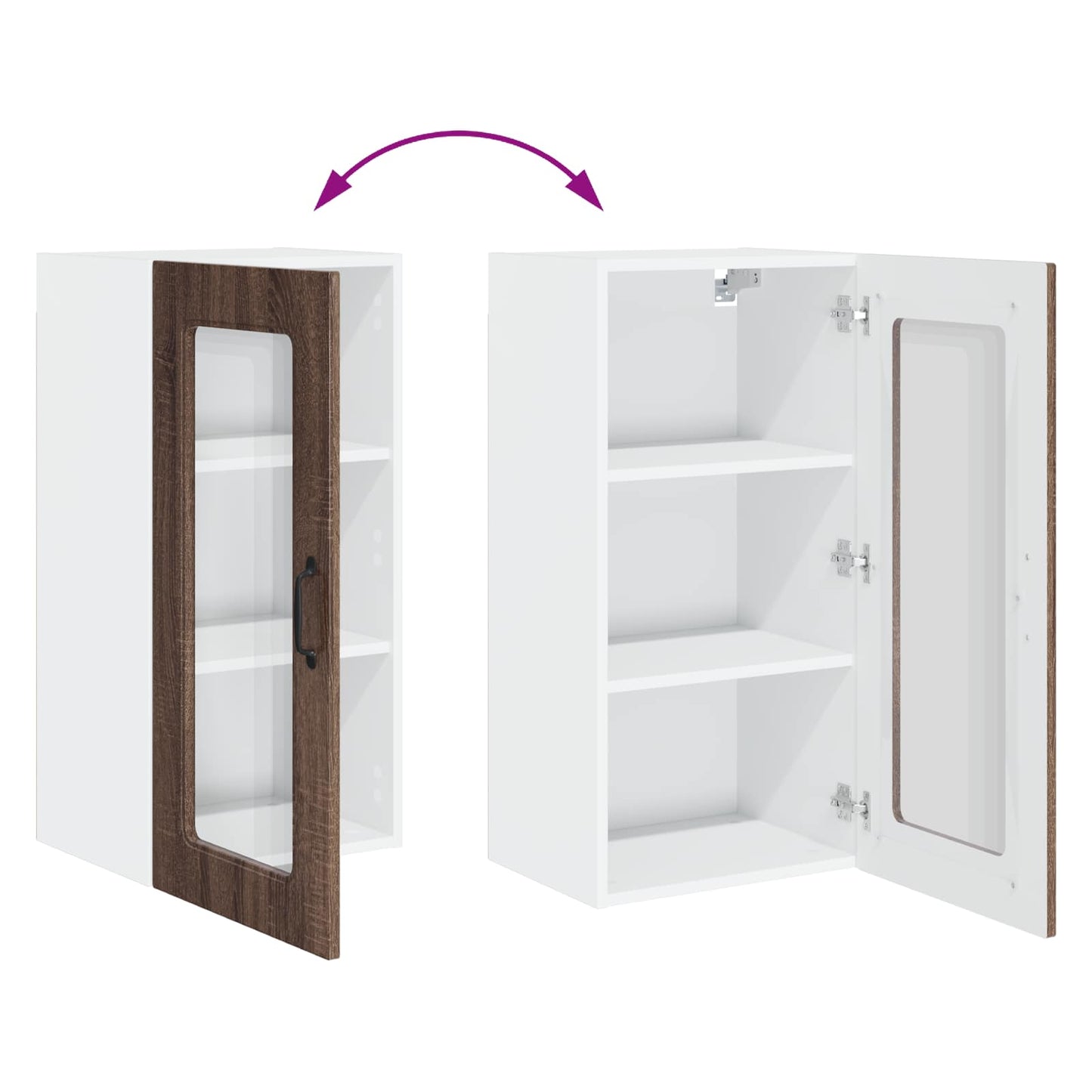 vidaXL Dishwasher Panel Kalmar Brown Oak 40 x 31 x 80 cm