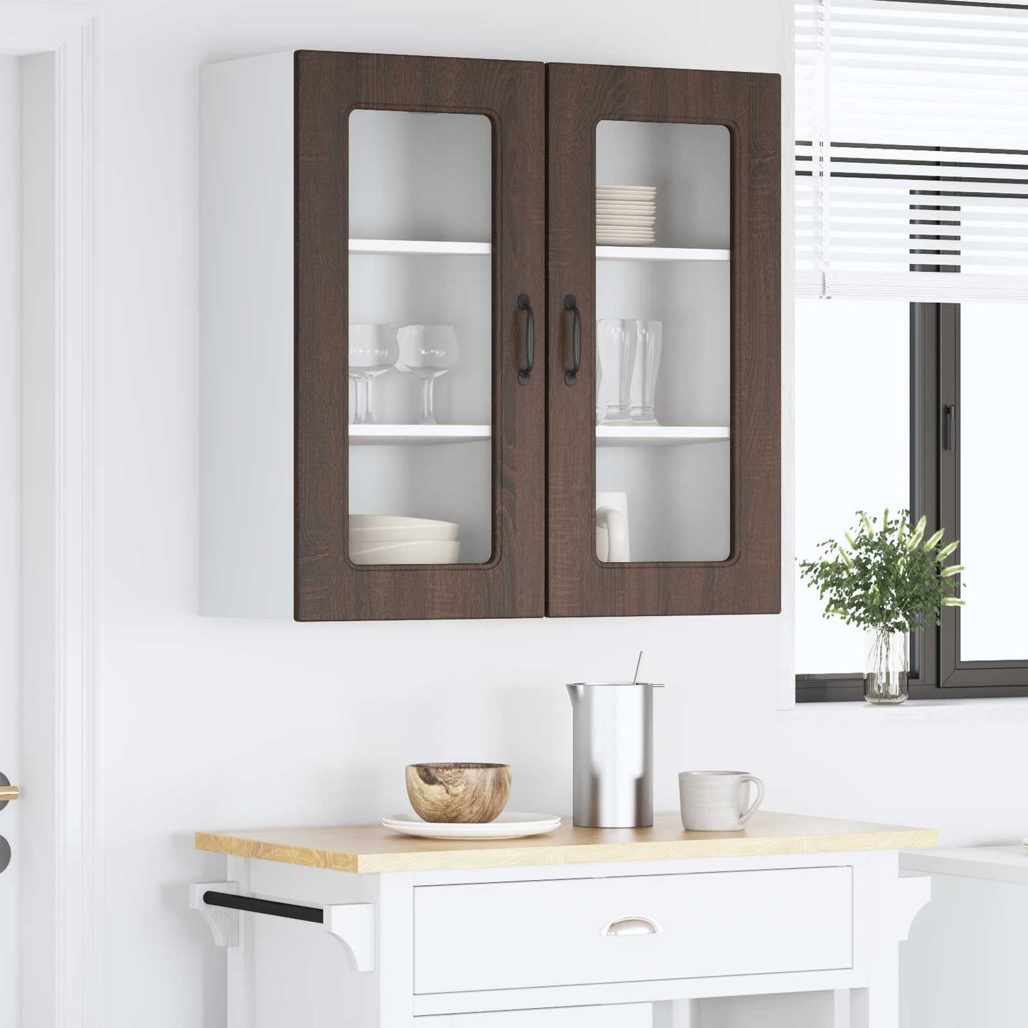 vidaXL Dishwasher Panel Kalmar 2 pcs Brown Oak 40 x 31 x 80 cm