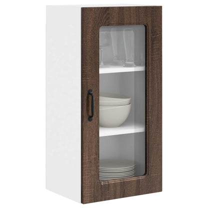vidaXL Dishwasher Panel Kalmar 2 pcs Brown Oak 40 x 31 x 80 cm