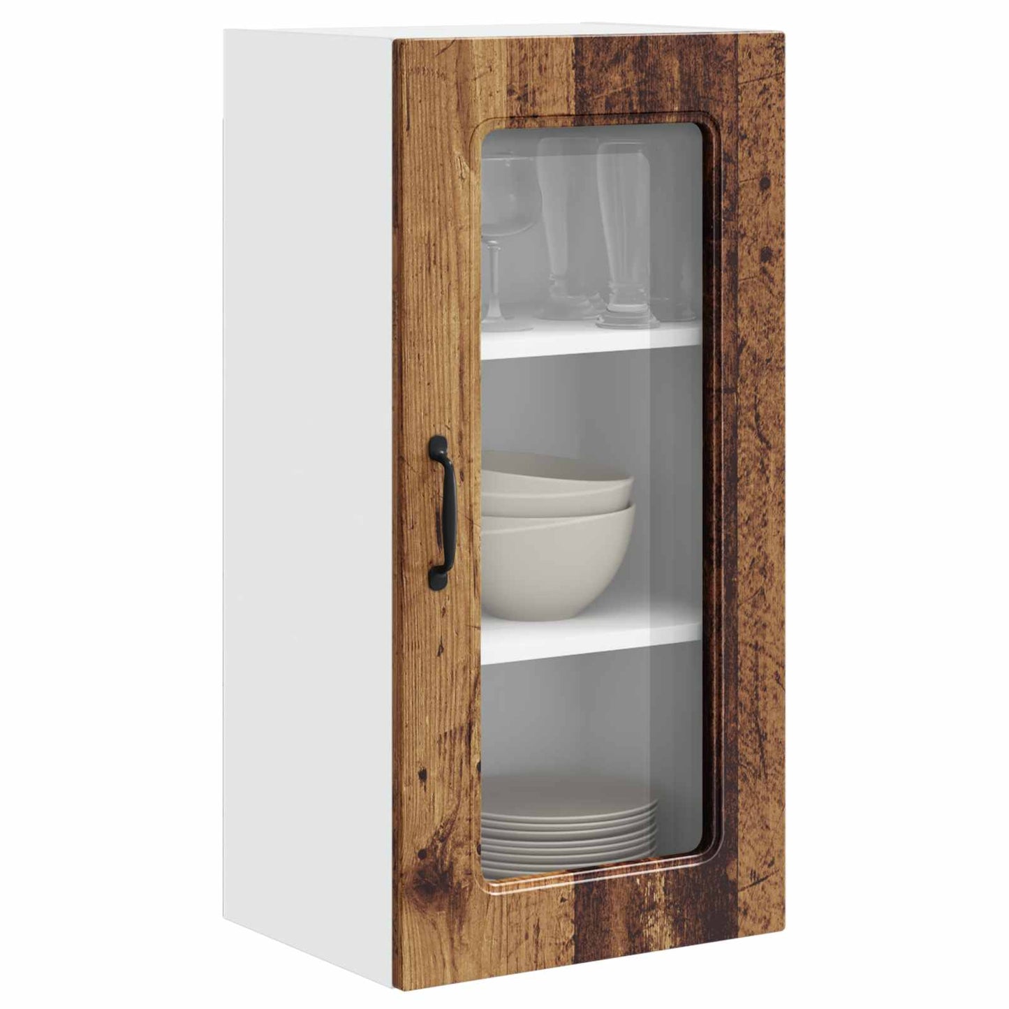 vidaXL Dishwasher Panel with Storage Kalmar Old Wood 40 x 31 x 80 cm