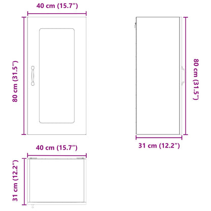 vidaXL Dishwasher Panel Kalmar 2 pcs Old Wood 40 x 31 x 80 cm