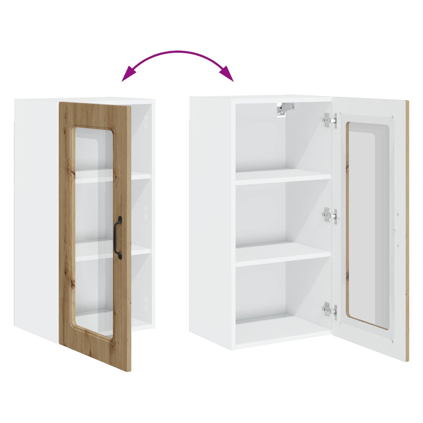 vidaXL Dishwasher Panel Kalmar Artisan Oak 40 x 31 x 80 cm