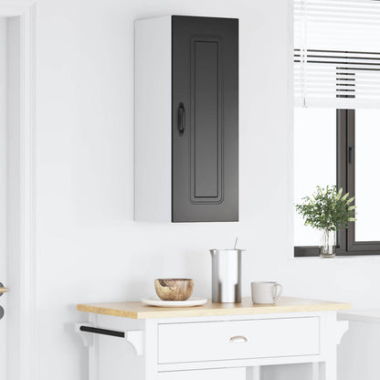 vidaXL Dishwasher Panel Kalmar Black 30 x 31 x 80 cm Engineered Wood