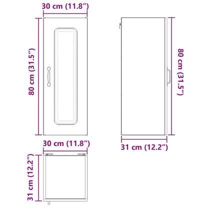 vidaXL Dishwasher Panel Kalmar Sonoma Oak 30 x 31 x 80 cm