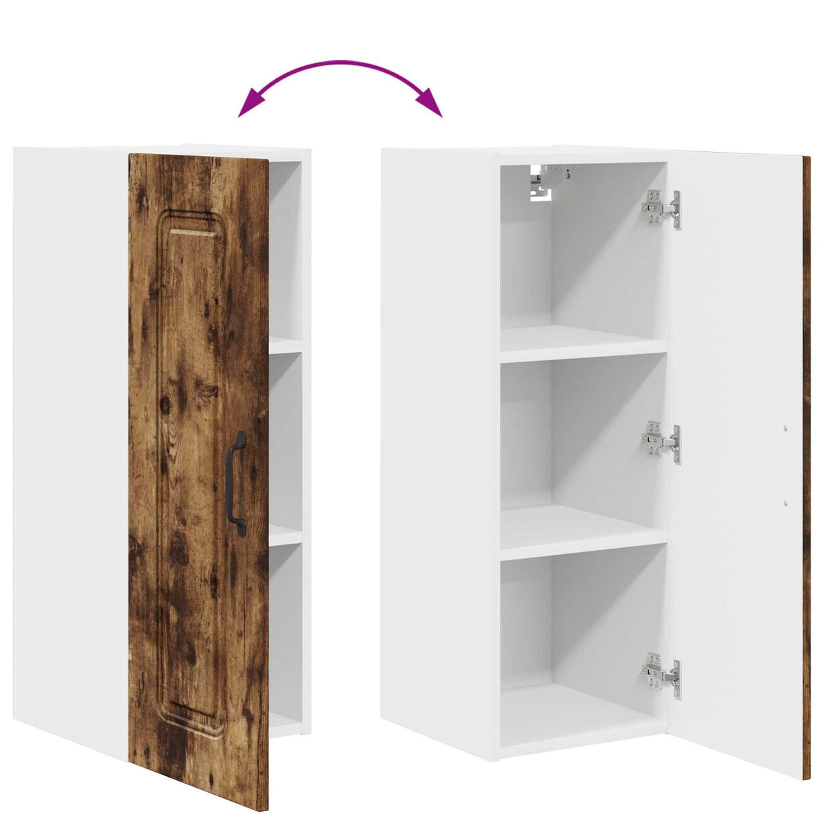 vidaXL Dishwasher Panel Kalmar 2 pcs Smoked Oak Engineered Wood