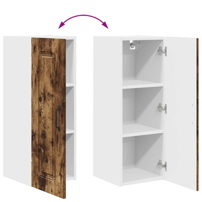 vidaXL Dishwasher Panel Kalmar 2 pcs Smoked Oak 30 x 31 x 80 cm