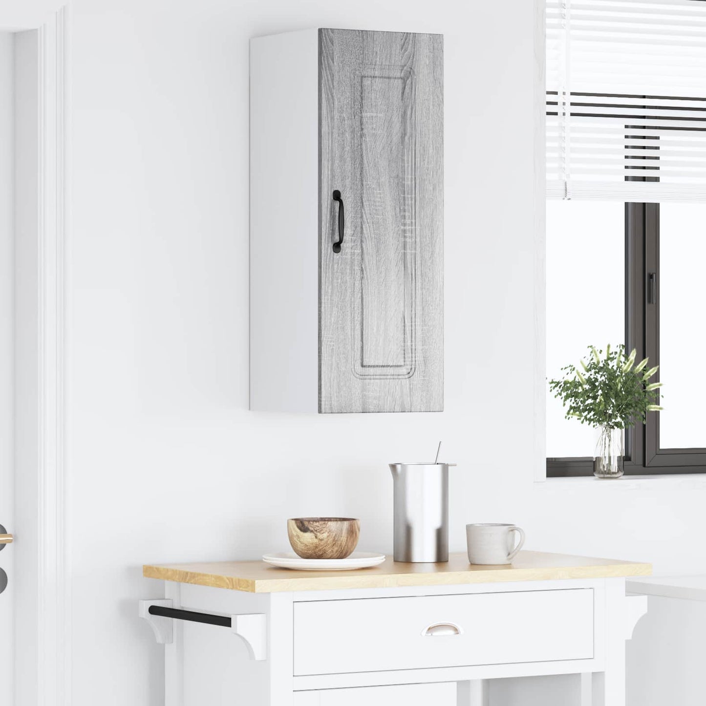 vidaXL Dishwasher Panel Kalmar Grey Sonoma 30 x 31 x 80 cm