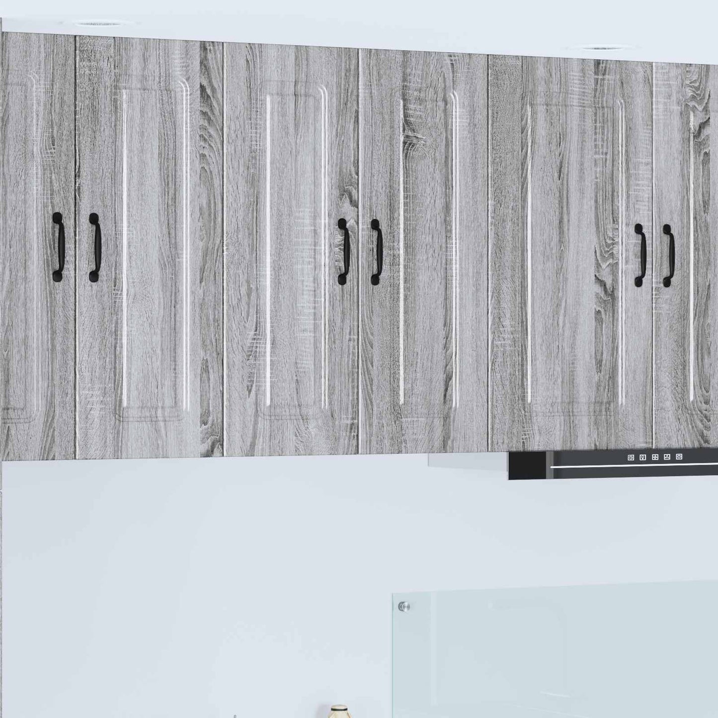 vidaXL Dishwasher Panel Kalmar 2 pcs Grey Sonoma 30 x 31 x 80 cm