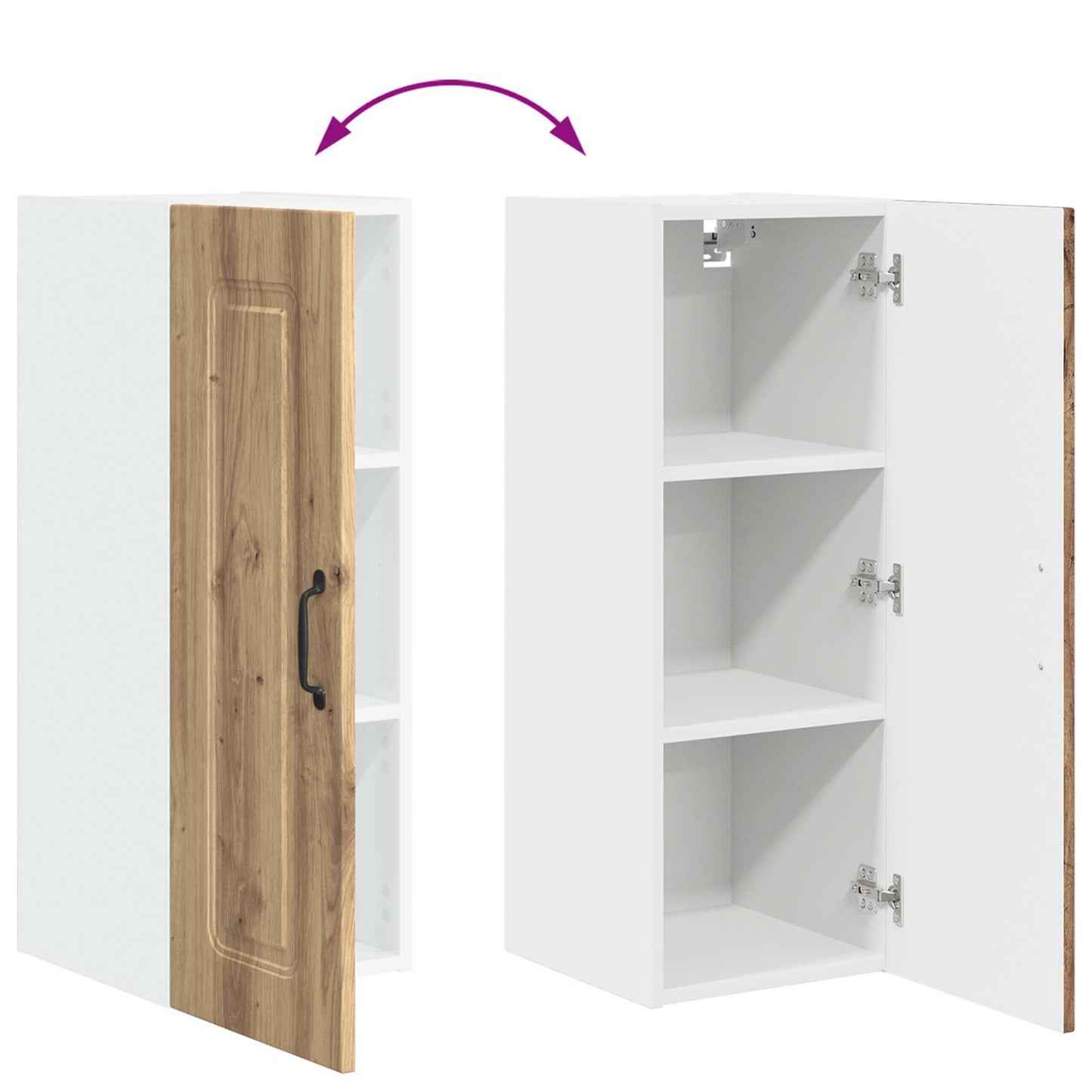 vidaXL Dishwasher Panel Kalmar Artisan Oak 30 x 31 x 80 cm