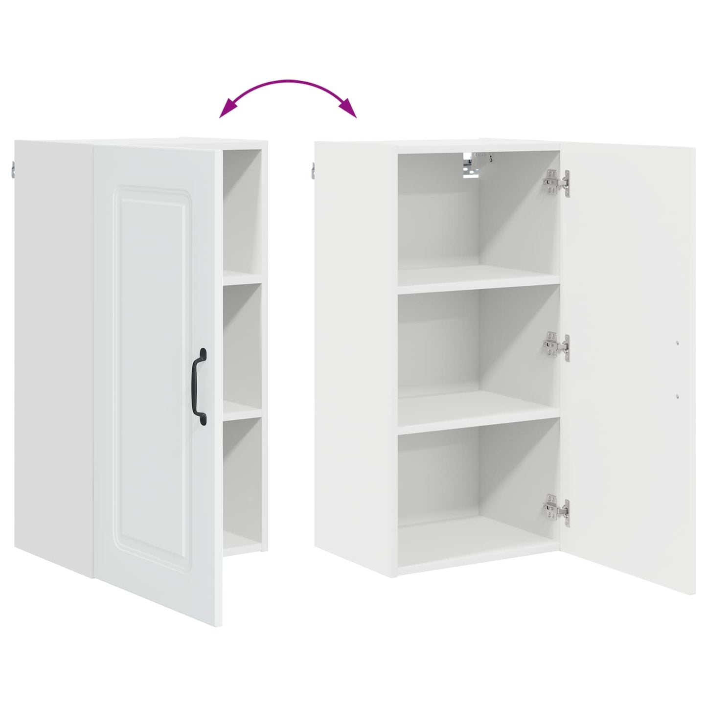 vidaXL Dishwasher Panel Kalmar White 40 x 31 x 80 cm Engineered Wood