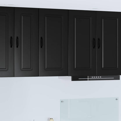 vidaXL Dishwasher Panel Kalmar Black 40 x 31 x 80 cm Engineered Wood